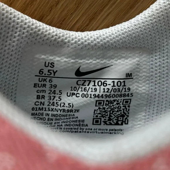 Not Geeks custom upcycled Nike x Louis Vuitton sneaker pink & white combo Size 8 - Picture 6 of 10